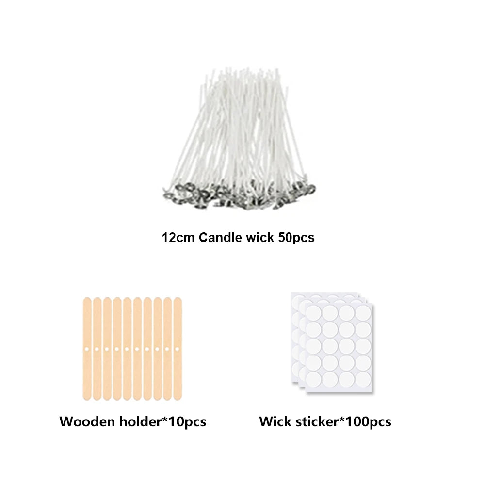 DIY Candle Kit Aromatic Candles Making Tool Set Sticker Stainless Steel Wax Melting Pot Candle Making Supplies For Beginer - 