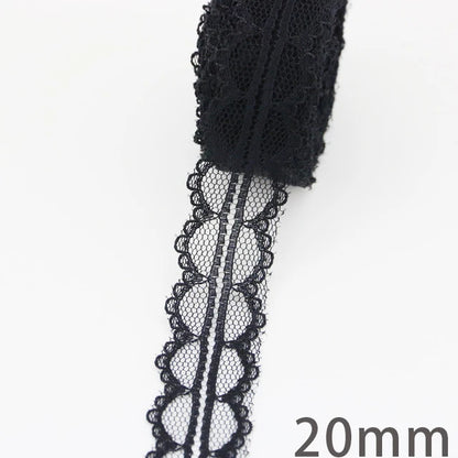 (10 yards/roll) Black lace fabric ribbon Webbing Decoration Lovely gift packing Material - 23