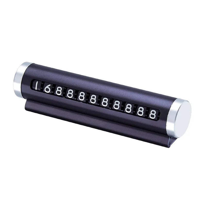 Metal Car Temporary Parking Card Universal Rotate Phone Number Plate Aluminum Stickers Park Stop in Car-styling Auto Accessor