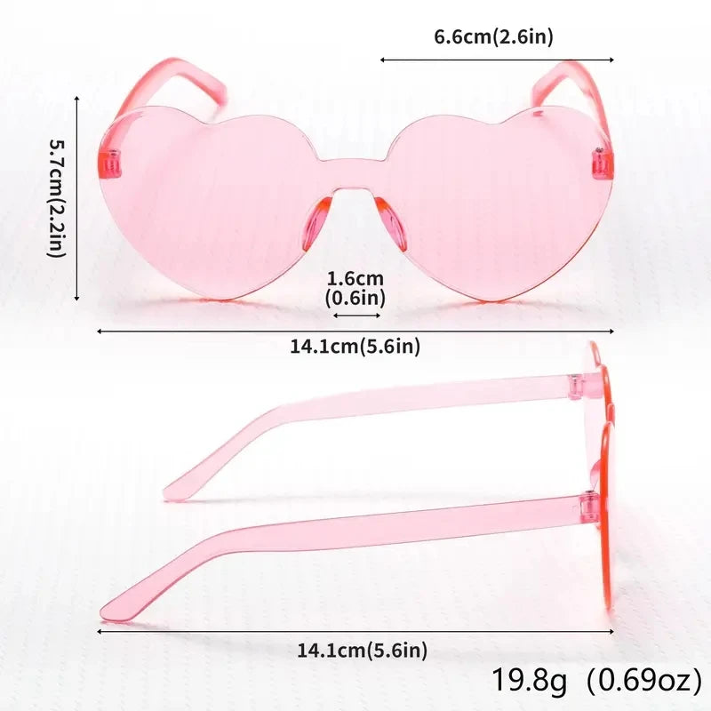 10 pcs Heart-Shaped Glasses Party Favors, Plastic Novelty Eyewear, for Weddings, Birthdays, Anniversaries, Bachelor Parties