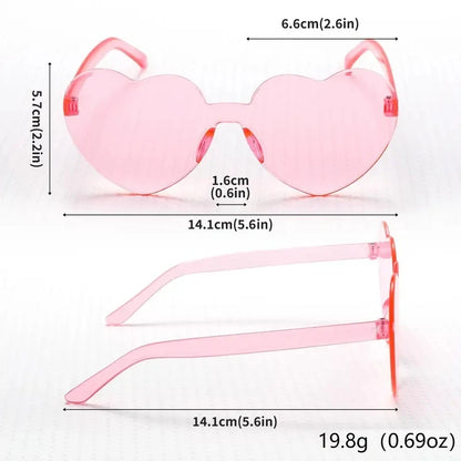 10 pcs Heart-Shaped Glasses Party Favors, Plastic Novelty Eyewear, for Weddings, Birthdays, Anniversaries, Bachelor Parties