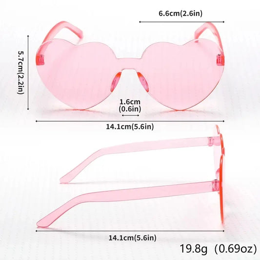 10 pcs Heart-Shaped Glasses Party Favors, Plastic Novelty Eyewear, for Weddings, Birthdays, Anniversaries, Bachelor Parties