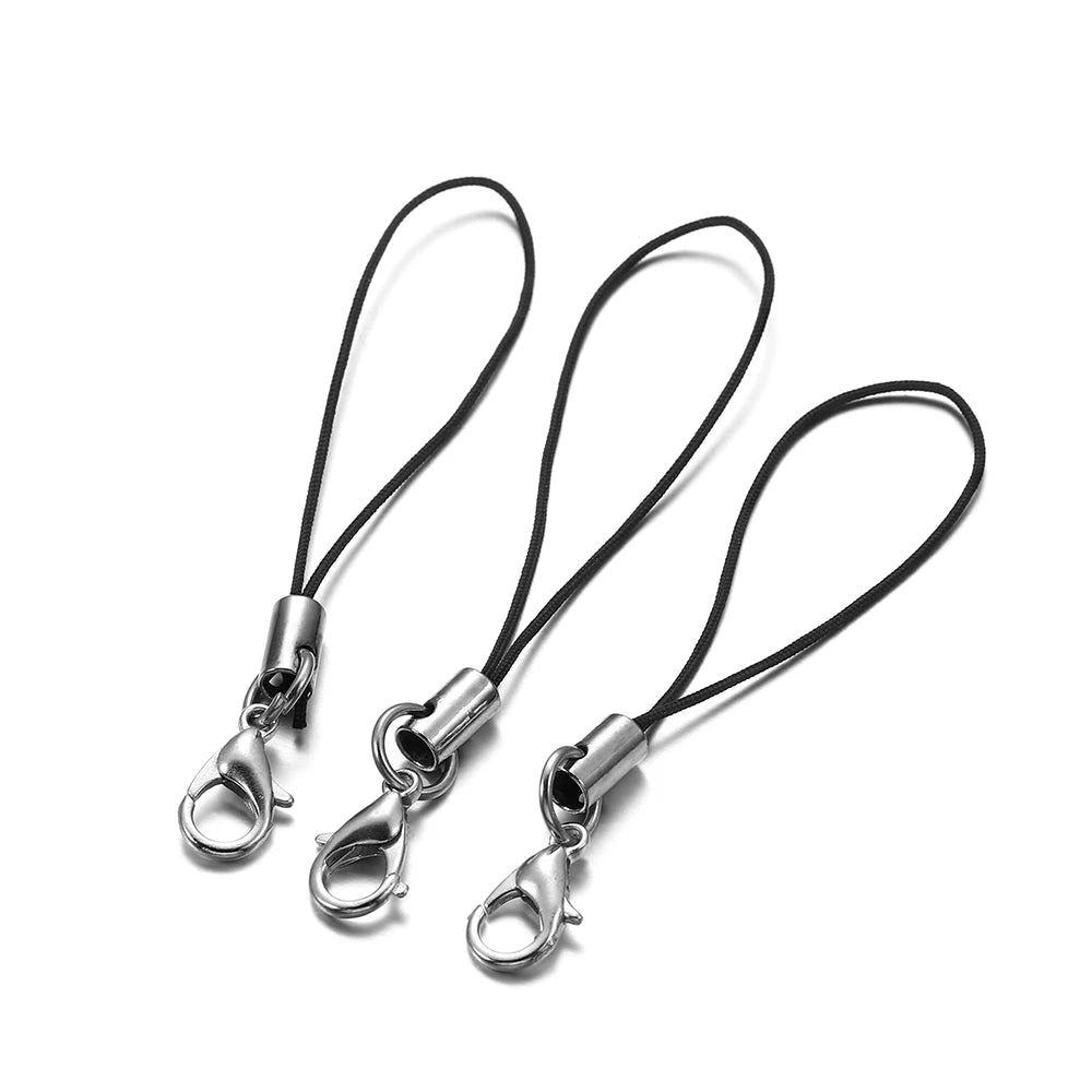 20/50/100Pcs Lanyard Lariat Strap Cords Lobster Clasp Rope Keychain Hooks Mobile Set Charms Keyring Pendant Key Ring Accessor