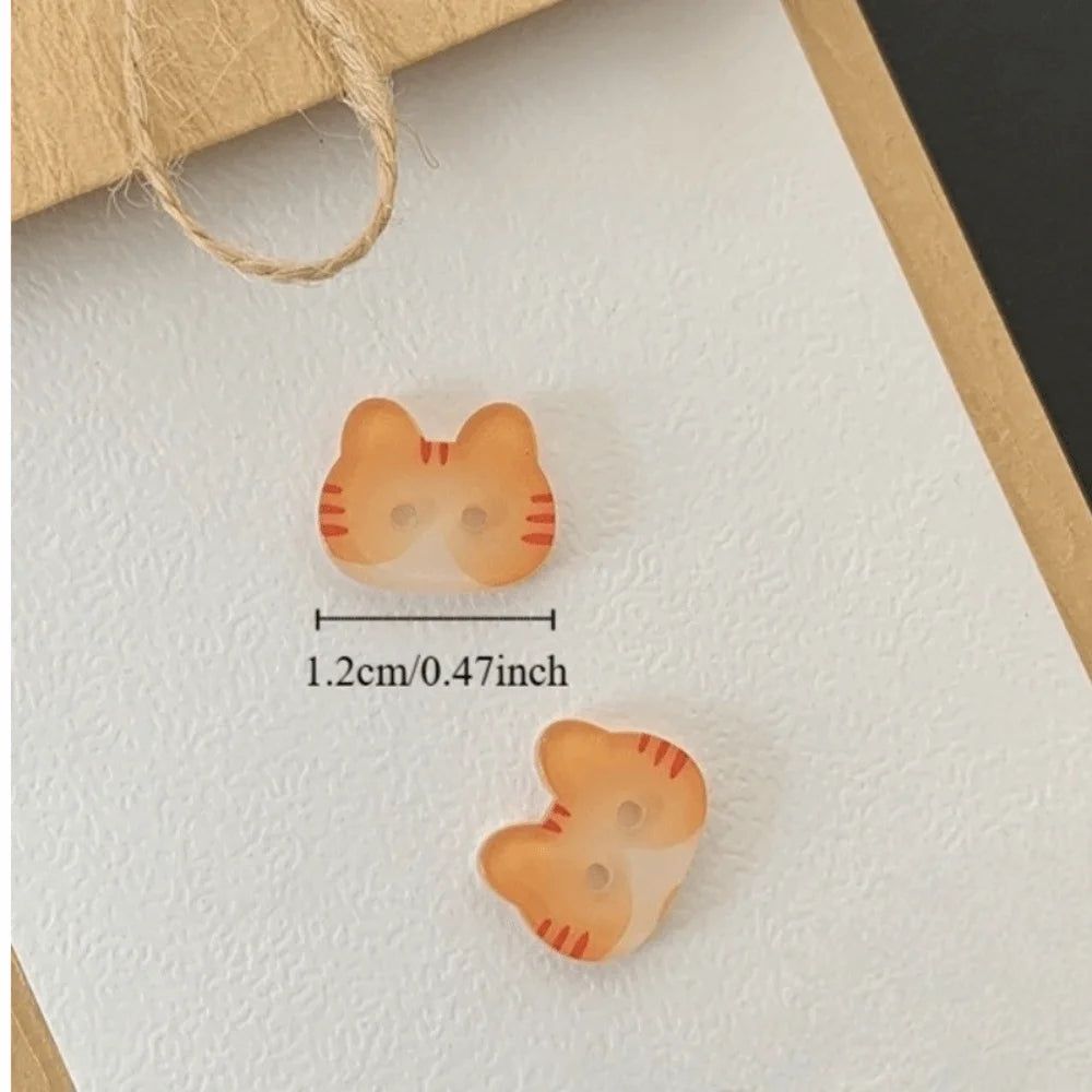 30pcs Tuxedo Cat 12mm Kitty Buttons Creative Cute Calico Cat Buttons Fashionable Resin Ginger Cat Buttons Clothes Accessories