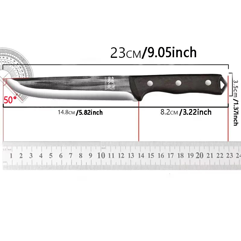 New Professional Hand Forged Boning Knife Slaughtering Knives- High Carbon Steel Meat Deboning Butcher Tool for BBQ & Kitchen