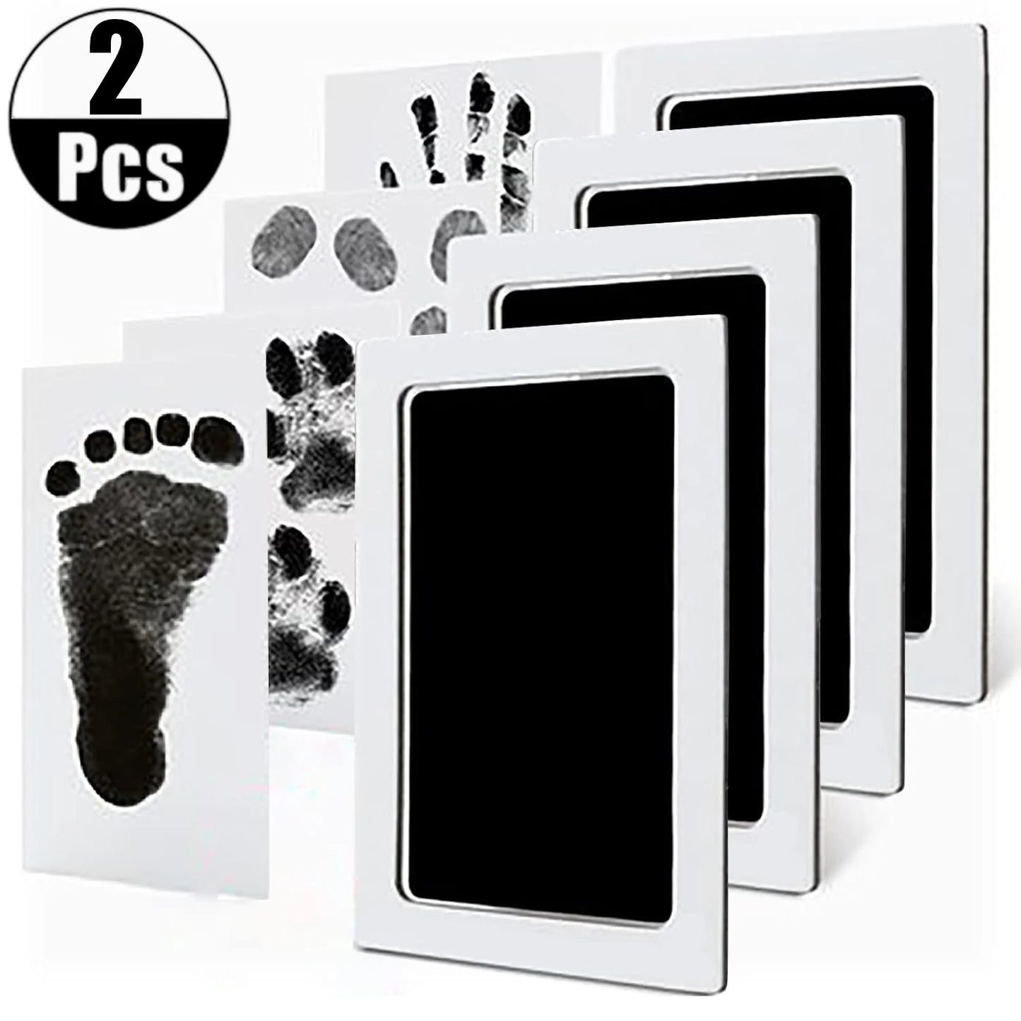Baby Care Non-Toxic Baby Handprint Footprint Imprint Kit Baby Souvenirs Casting Infant Footprint Ink Pad Infants Clay Toy Gif