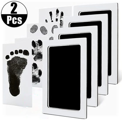 Baby Care Non-Toxic Baby Handprint Footprint Imprint Kit Baby Souvenirs Casting Infant Footprint Ink Pad Infants Clay Toy Gif