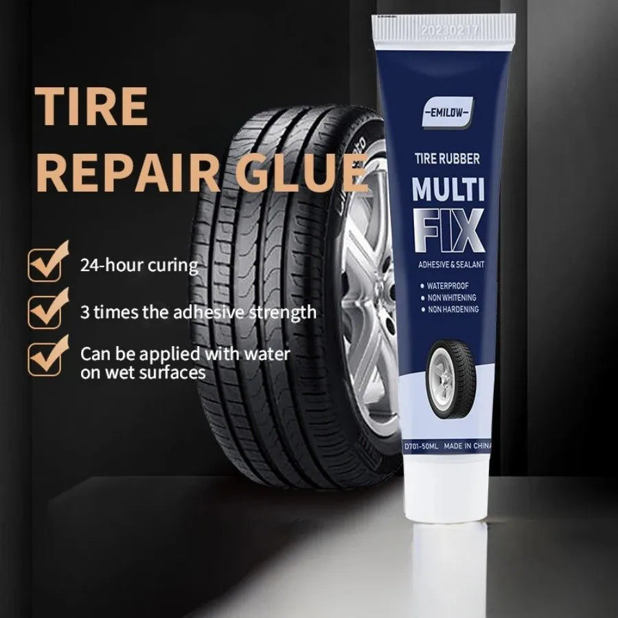 Universal Tire Repair Glue, Tire Sealant, Car Tire Repair Gel Tire Repair Gel Rubber Adhesive Not Corrosive Tire Scratches Cr