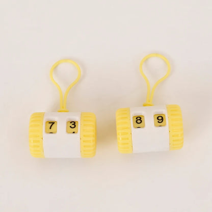 Manual Handheld Knitting Stitch Counter with Plastic Needles for Crochet Yarn Craft & Sewing Tools - E