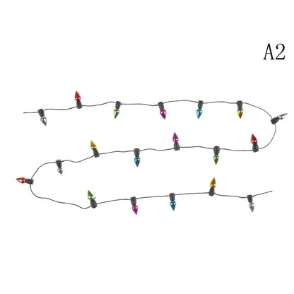 1m/0.5m Multi-coloured Dollhouse Miniature A String plastic Christmas light DIY Dollhouse Miniature Mini Furniture String Lig