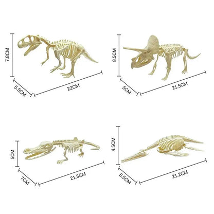 DIY Assembly Dinosaur Fossil Skeleton Mosasaurus Tyrannosaurus Action Figure Collection Creative Model Kid Toy