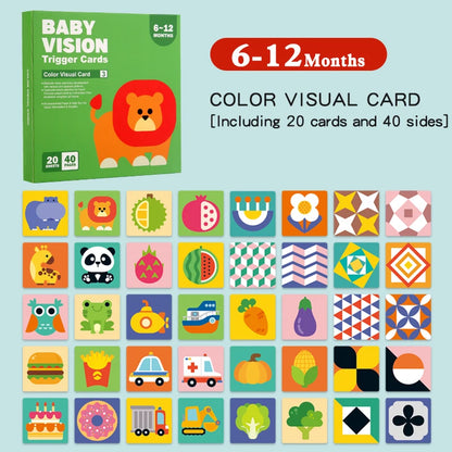 Black and White Cards High Contrast Baby Toys 0-36 Months Newborns Visual Stimulation Brain Development Learning Flash Cards