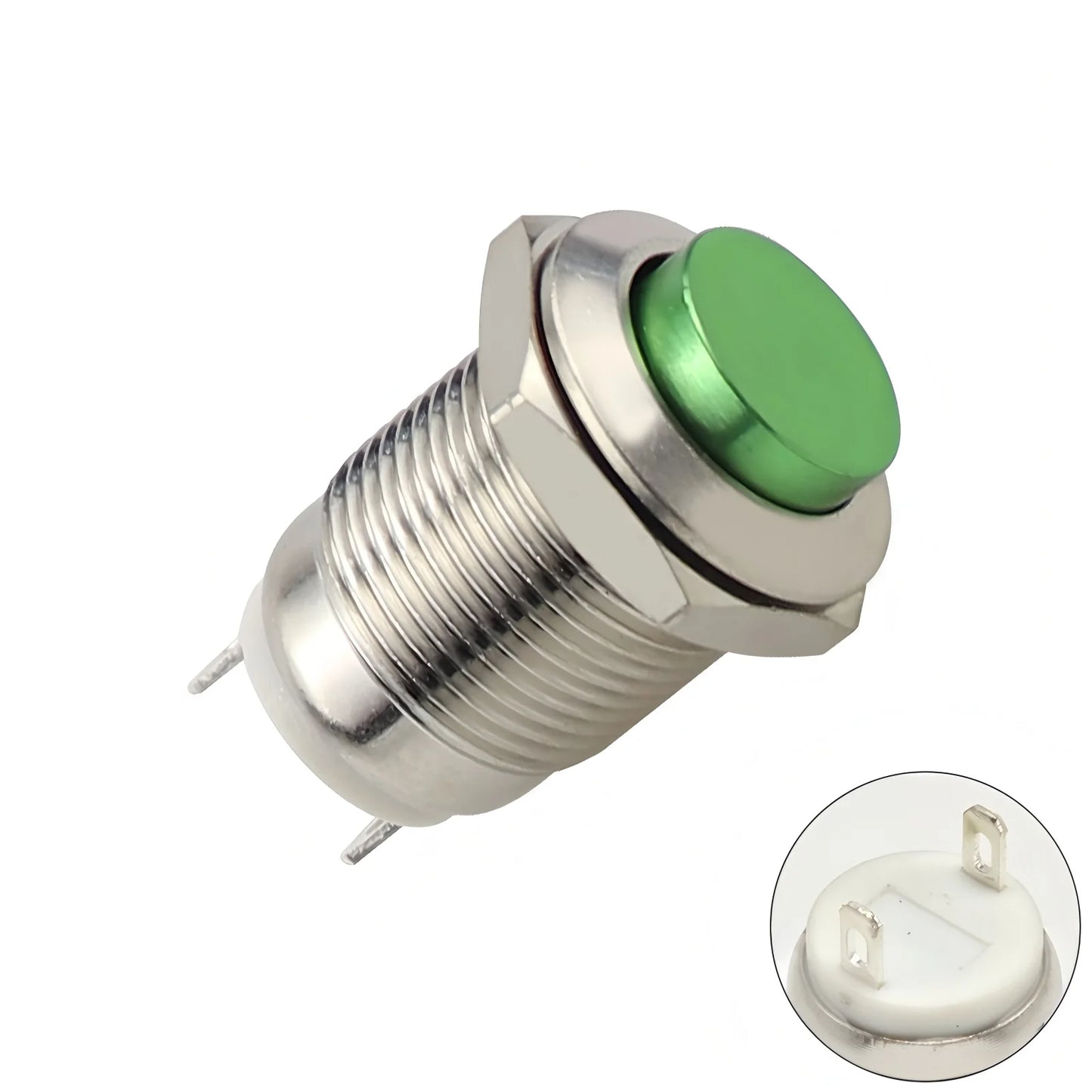 12mm Metal Button Switch Waterproof 1NO 3A High Head Momentary Suitable for doorbells Car start horns Computer Automatic Rese