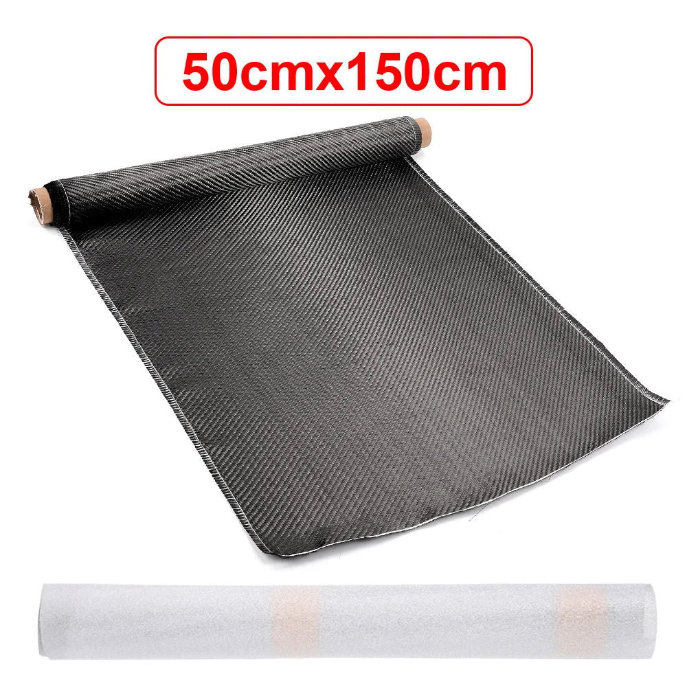 3K 200gsm Carbon Fiber Cloth 50cm/30cm wide Plain Carbon Fabric For Commercial Car Part Sport Equipment - 50cmx150cm