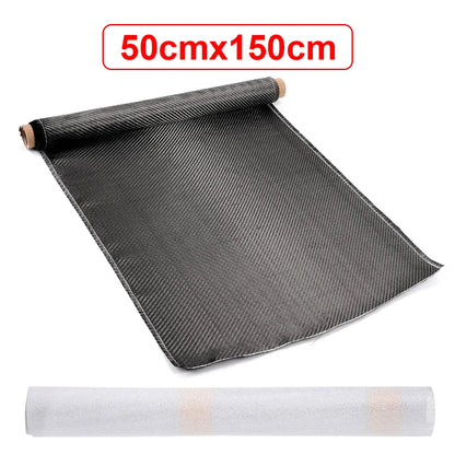 3K 200gsm Carbon Fiber Cloth 50cm/30cm wide Plain Carbon Fabric For Commercial Car Part Sport Equipment - 50cmx150cm
