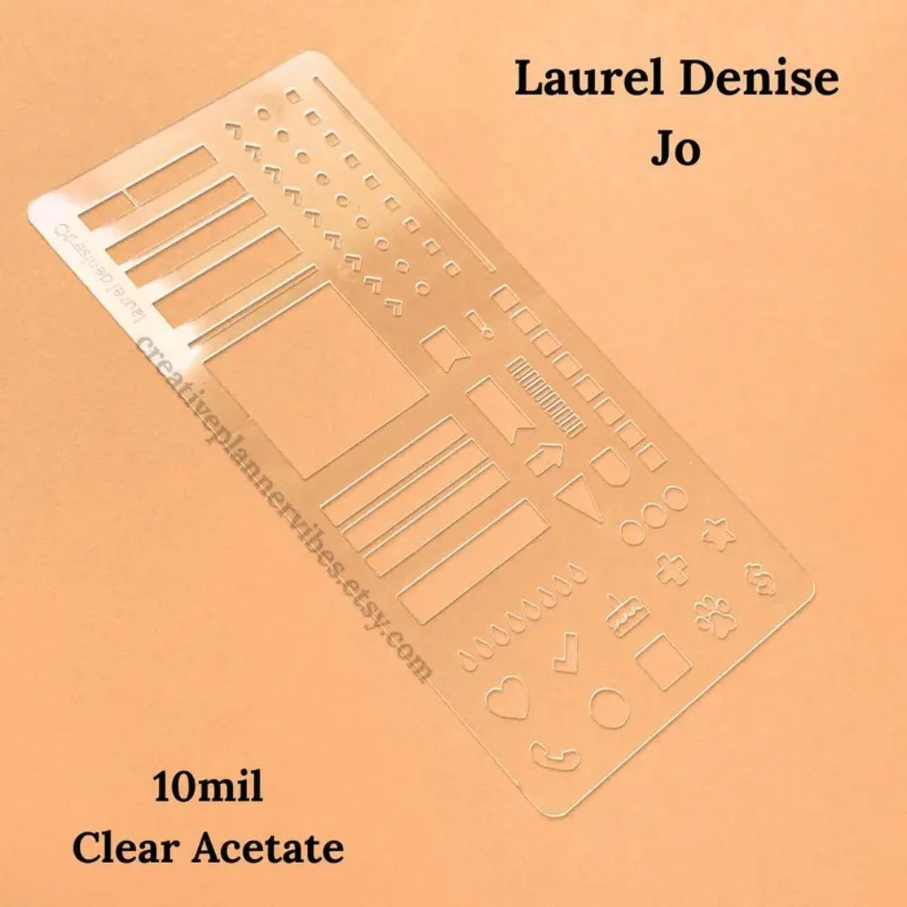 Manual Templates for Planning Calendar Reusable Dot Grid Handmade Flexible Record Template Transparent Flexible Journal Stenc