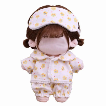 Shirt Shorts Doll Clothes Doll Accessories For 20cm Cotton Doll Pajamas Suit Photo Props Cartoon Mini Blouse Pants Set - yell