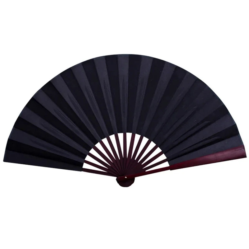 10/13 Inch Folding Fan Hand Silk Cloth DIY Chinese Folding Fan Wooden Bamboo Antiquity Fold Fans DIY Calligraphy Painting Dec