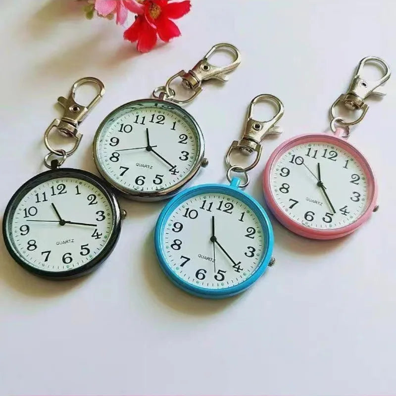 New Tiny Cute Quartz Pocket Watch with Keyring Men Women Quartz Watch for Nurses Doctors Students Minimalist Watches Child Gi