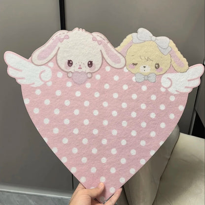 New Cute Cartoon Bunny Felt Decoration Cork Board Wall Photo Message Board Wall Punch-free No Damage The Wall Room Decoration