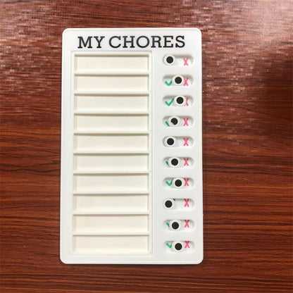 Reusable My Chores Checklist Task Board Daily Schedule Planner Memo Chore Chart Kid Responsibility Behavior Self Discipline C