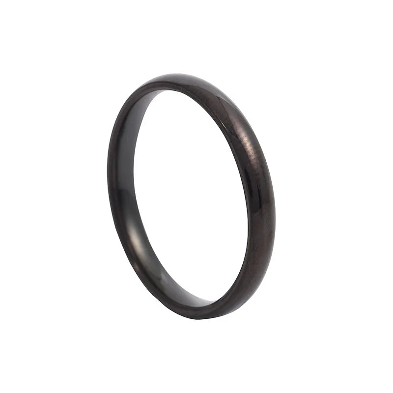 Simple 6mm Titanium Ring Women Men Prevent Allergy High Polished Wedding Rings Stainless Steel Couple Finger Jewelry Gifts