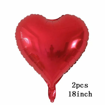 Love Heart Bear Foil Balloons Happy Birthday Valentine’s Day Party Decor Air Helium Globos Wedding Decorations Kids Toys Ball