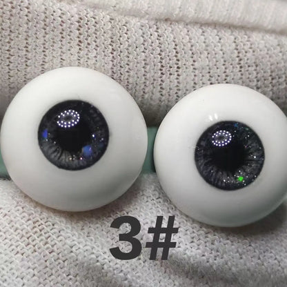 1 Pair Resin Doll's Eyes 10/12/14/16/18mm Doll Accessories DIY Eyes Makeup for 1/6 Doll