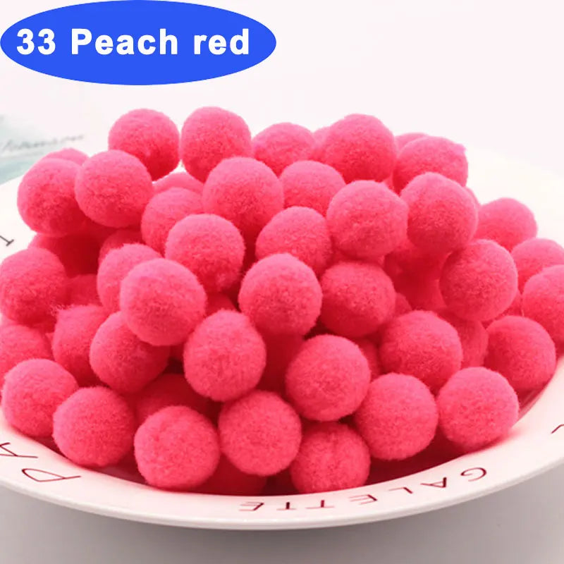 30-300Pcs Soft Pom Poms Fluffy Balls Pompon Mixed 40Colors Pompom Fur Ball for Kids DIY Craft Wedding Decor 8/10/15/20/25/30m