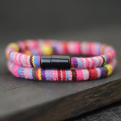 New In Men Bohemia Rope Bracelet Attract Magentic Braclet Adventure Survival Braslet Pulseras Hilo Hombre Beach Surf Brazalet