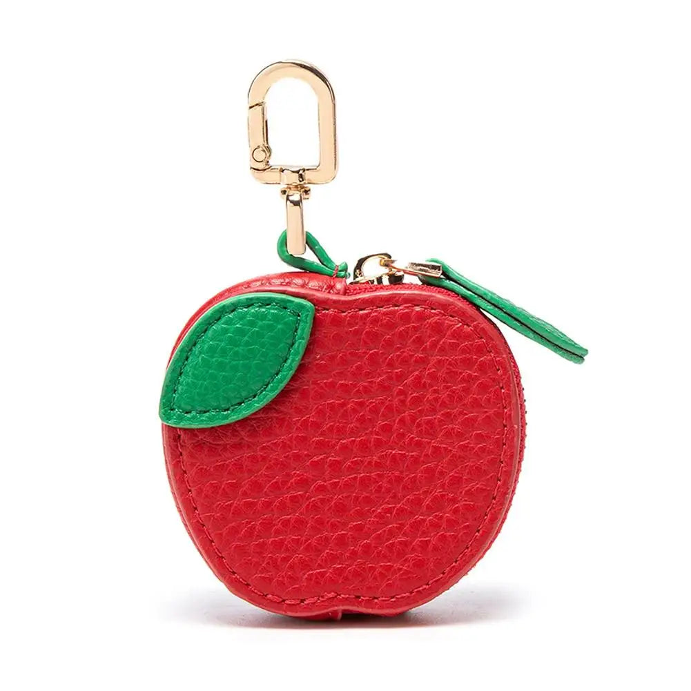 Fruit Coin Purse Cherry Blueberry Design Fruit Charm Coin Purse Cute PU Leather Pendant Keychain Earphone Bag Mini Storage Ba