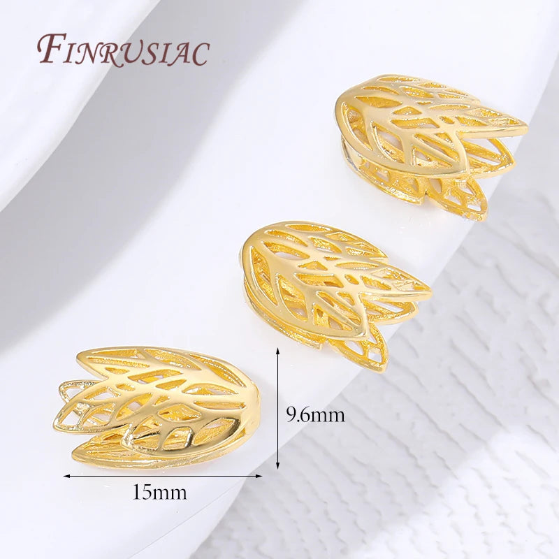 18K Gold Plated Brass Bead Caps,Tassel End Caps For Jewelry Making Findings,DIY Necklaces&Bracelets Accessories