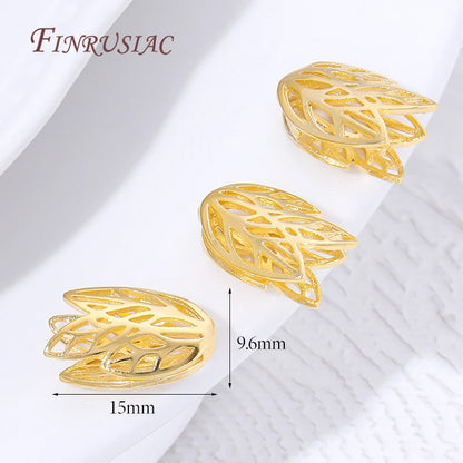 18K Gold Plated Brass Bead Caps,Tassel End Caps For Jewelry Making Findings,DIY Necklaces&Bracelets Accessories