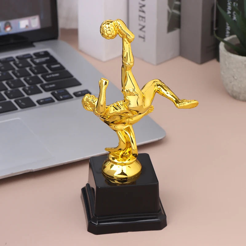 Football Trophy Award Souvenir Plastic Toy Party Award Trophies Competition Winner Mini Soccer Trophy For Kids Gift