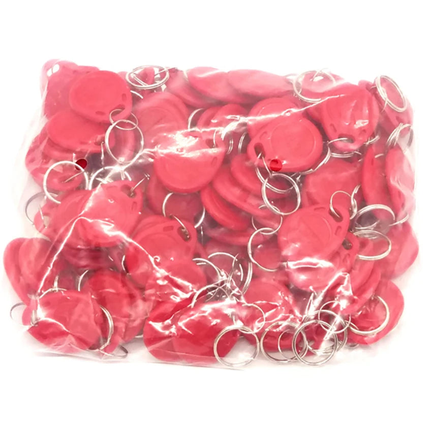 10 Colors 100pcs/Lot RFID Tag Proximity ID Token Tag Key Ring 125Khz RFID Card Black Red Green Gray Yellow Blue