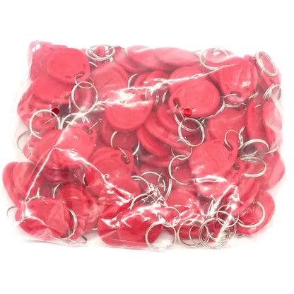 10 Colors 100pcs/Lot RFID Tag Proximity ID Token Tag Key Ring 125Khz RFID Card Black Red Green Gray Yellow Blue