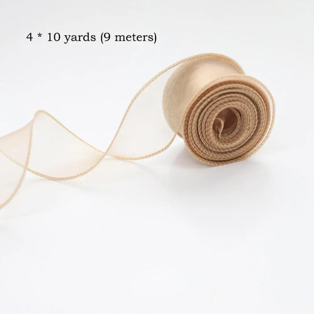 40mm 10Yards Fishtail Organza Satin Ribbon Reflective Iridescent Wavy Edge Ribbon for Gift Wrapping DIY Bow Craft Gift Wrappi