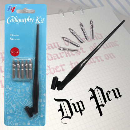 New Arrival Dip Pen Manga Calligraphy Dip Pen Holder+6 Nibs for Lettering Sketching Drawing Kit Fountain Pen Stationery Suppl