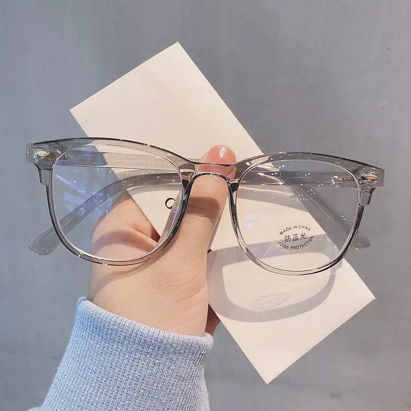 New Vintage Transparent Computer Glasses Frame Women Men Anti Blue Light Eyewear Blocking Glasses Optical Spectacle - A2