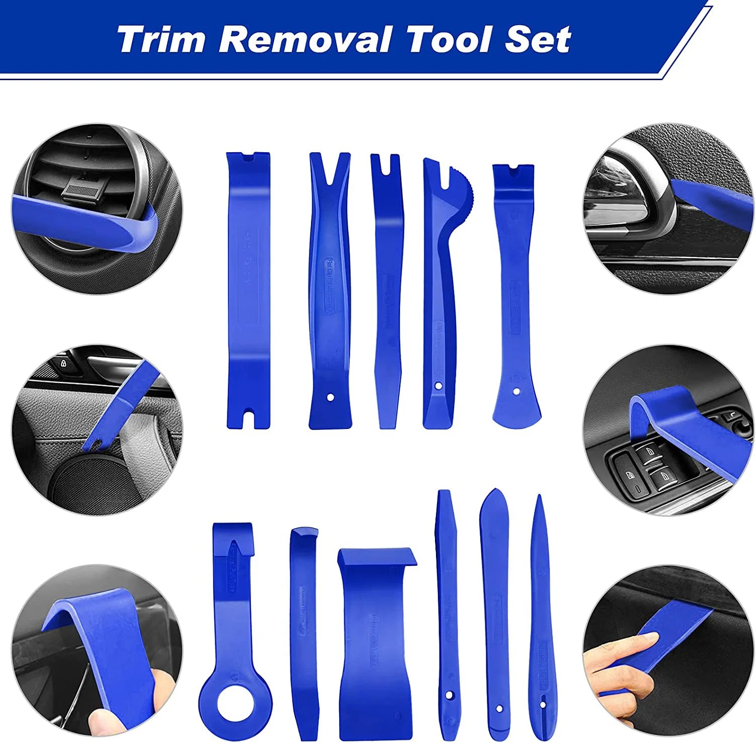 5/11/43PCS Car Trim Interior Plastic Disassembly Kit Car Clips Panel Dashboard Removal Tool Auto Trim Hand Removal Accessorie