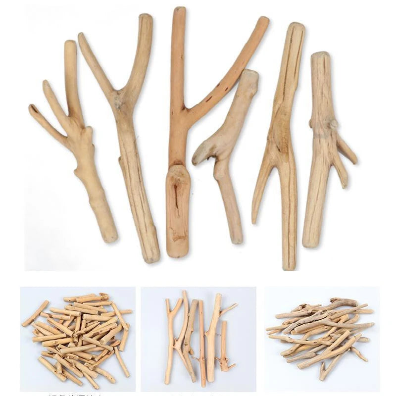 250g/125g/60g Natural Driftwood DIY Materials Wood Retro Wooden Craft Fish Tank Ornament Aquarium Adornment Home Decoration