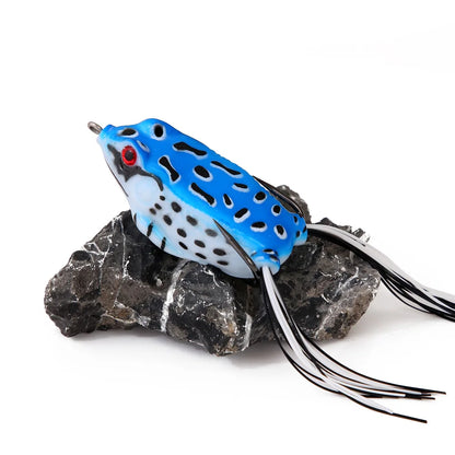 1 Pcs 5G 8.5G 13G 17.5G Frog Lure Soft Tube Bait Plastic Fishing Lure with Fishing Hooks Top Water Ray Frog Artificial 3D Eye