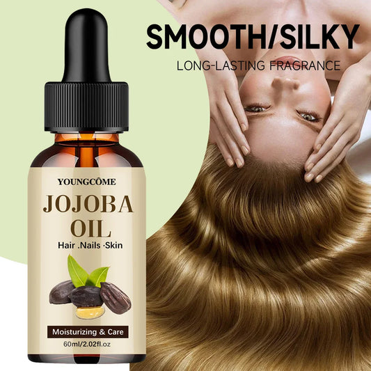 Organic Jojoba Oil, Pure Moisturizing Oil For Face, Hair, Skin Nails | Natural Cold Pressed Hexane Free Carrier Oil Hair Rela