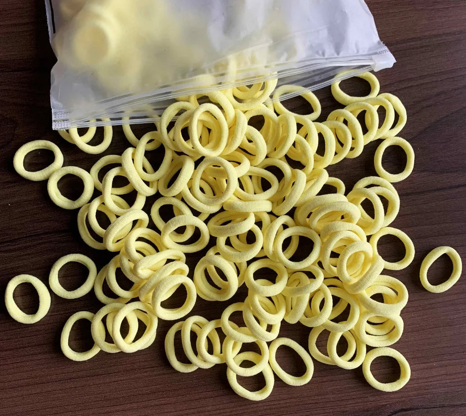 50/100Pcs Colorful Nylon Hair Bands for Children Scrunchie Hair Ties Rubber Band Kids Elastic Hair Leagues Girl Hair Accessor