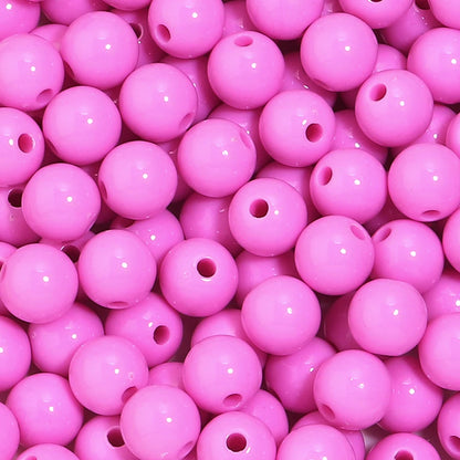10-100Pcs/Lot 6-20mm Solid Color Round Acrylic Beads Loose Spacer Beads For DIY Keychains Decoration Handmade Crafts Accessor