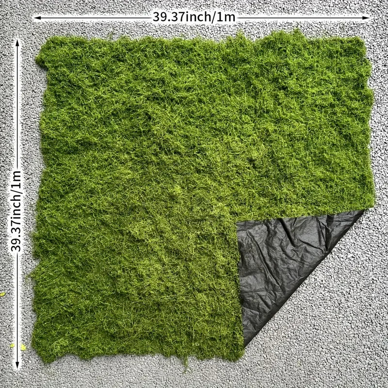 100cm*100cm Artificial Moss Carpet Aquascape Bionic Turf Fake Moss Micro-Landscaping Arrangement Lawn Bonsai Potted Plants Pa