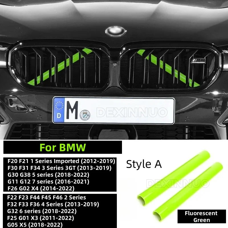 Car Front Grille Trim Strips For BMW E60 F07 F10 F20 F22 F25 F30 F32 F39 F44 F46 F48 G11 G12 G30 G32 G01 G02 G05 G20 1-7Serie