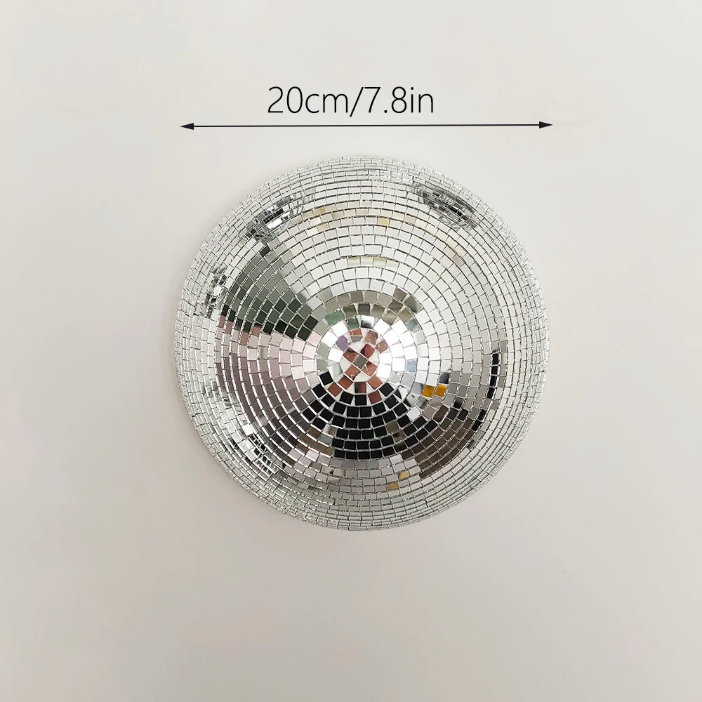 Wall Disco Ball Mirrored Designs Metallic Home Decor Mirror Ball Decoration For Wedding Disco Ball Semicircle Home Wall Art -