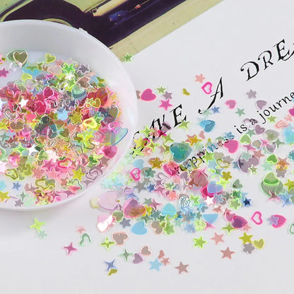 10g(2000Pcs)/Pack Various Styles Mixed Colors Shape Loose Sequins DIY nail Craft Jewelry Making, Wedding Decoration confetti 