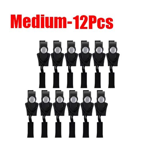 ‌12/6Pcs Universal Instant Zipper Repair Kit With 3 Sizes Detachable Slider Heads-Reusable No-Sew Fix for Jackets,Bags,Coats‌